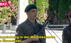 Feierliche Angelobung von 101 Rekruten in der Martinkaserne in Eisenstadt