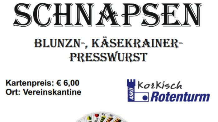 Schnapsen in Rotenturm