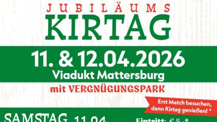 Jubiläumskirtag der Stadtgemeinde Mattersburg am 11. und 12. April 2026