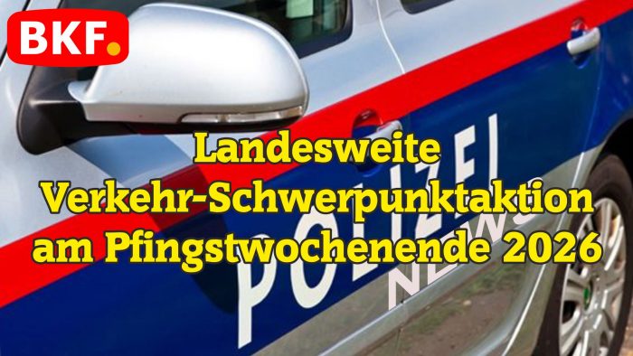 Landesweite Verkehrs-Schwerpunktaktion am Pfingstwochenende 2026