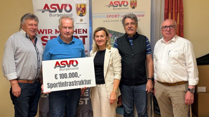 ASVÖ Burgenland subventioniert Sportinfrastrukturprojekte mit rund 100.000 Euro
