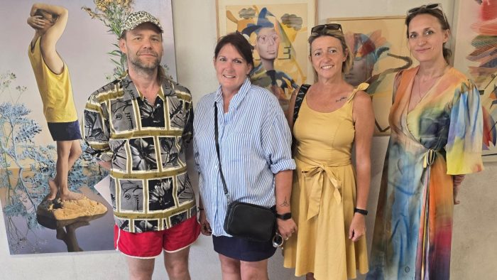 Katrin Weidhofer u. Florian Lang präsentierten Kunstwerke in Stinatz