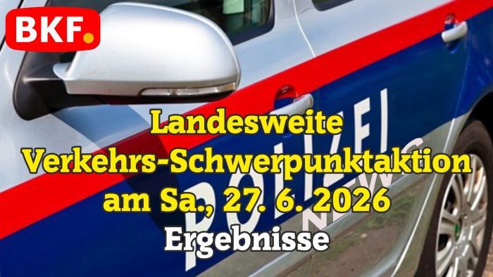 Landesweite Verkehrs-Schwerpunktaktion zur Urlaubszeit – Ergebnisse