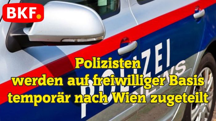 Polizistinnen und Polizisten werden auf freiwilliger Basis temporär nach Wien zugeteilt
